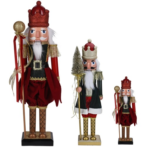 Wood look christmas nutcracker - wood,