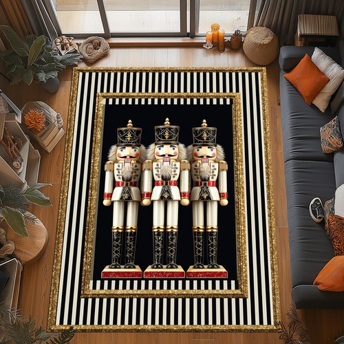 Christmas nutcracker rug - nutcracker,