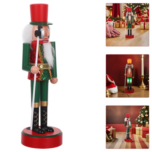 Traditional lighted nutcracker - lighted,