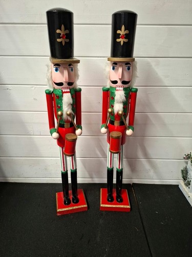 Pair large wooden christmas - pair,