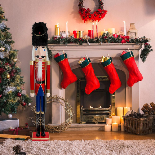 Giant wooden nutcracker - wooden,